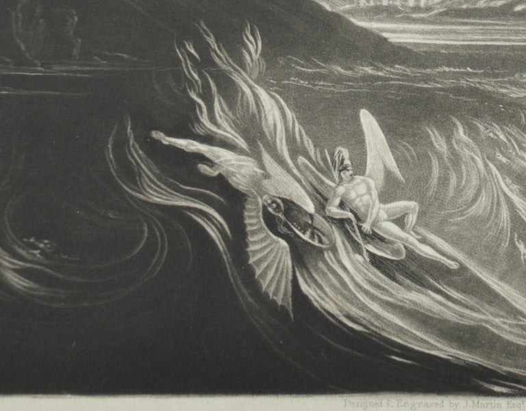 John Martin, Satan On The Burning Lake, Mezzotint, 1827 For Sale at 1stDibs