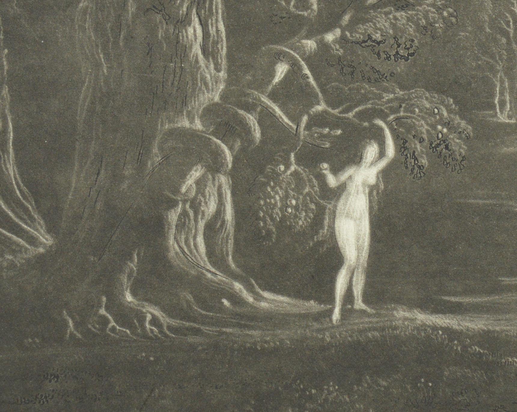 Romantic John Martin, Satan Tempting Eve, Mezzotint, 1827