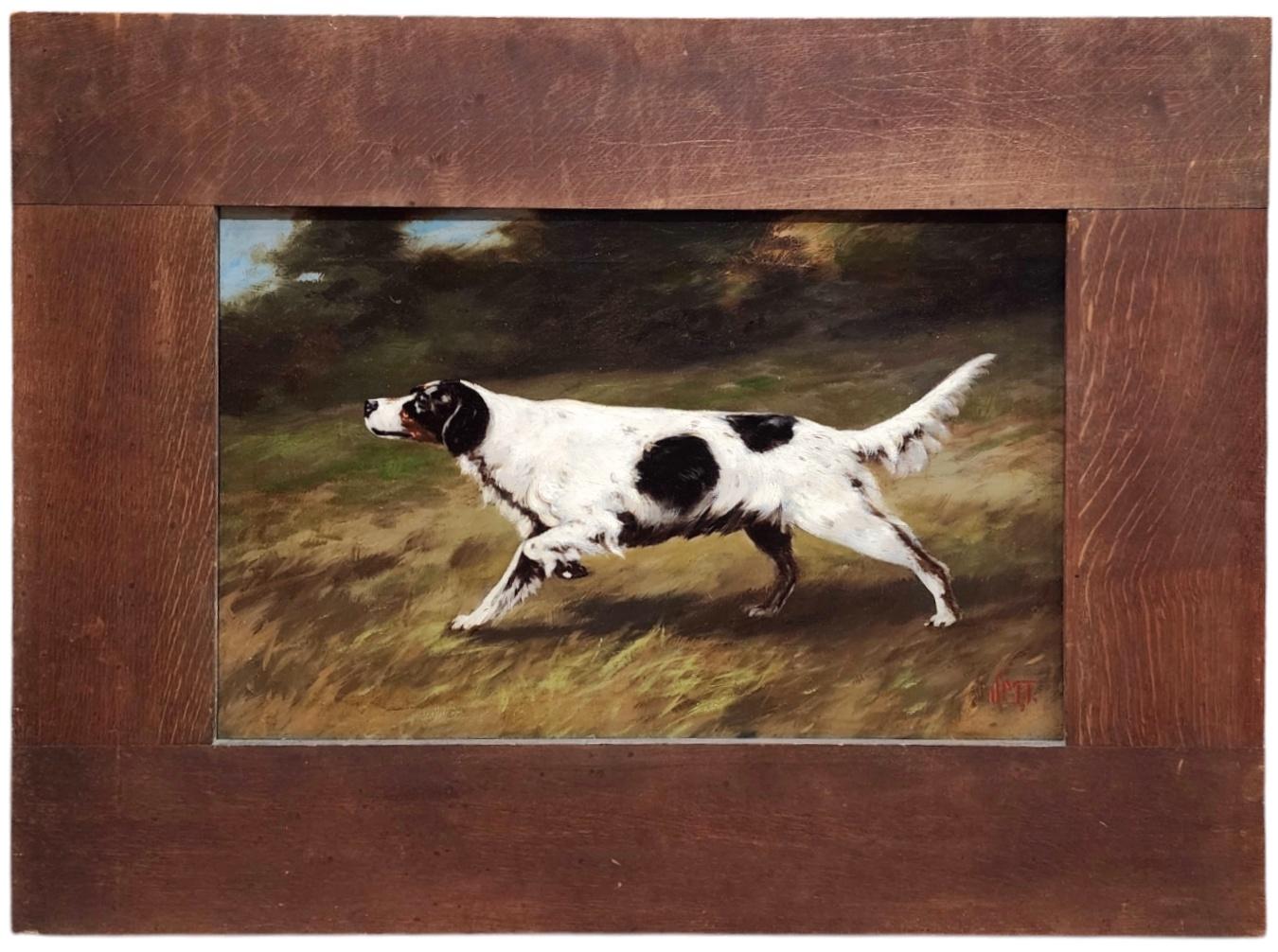Setter in a Landscape, Antique Dog Painting