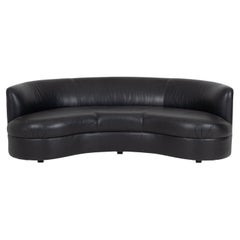 John Mascheroni Curved Leather Sofa
