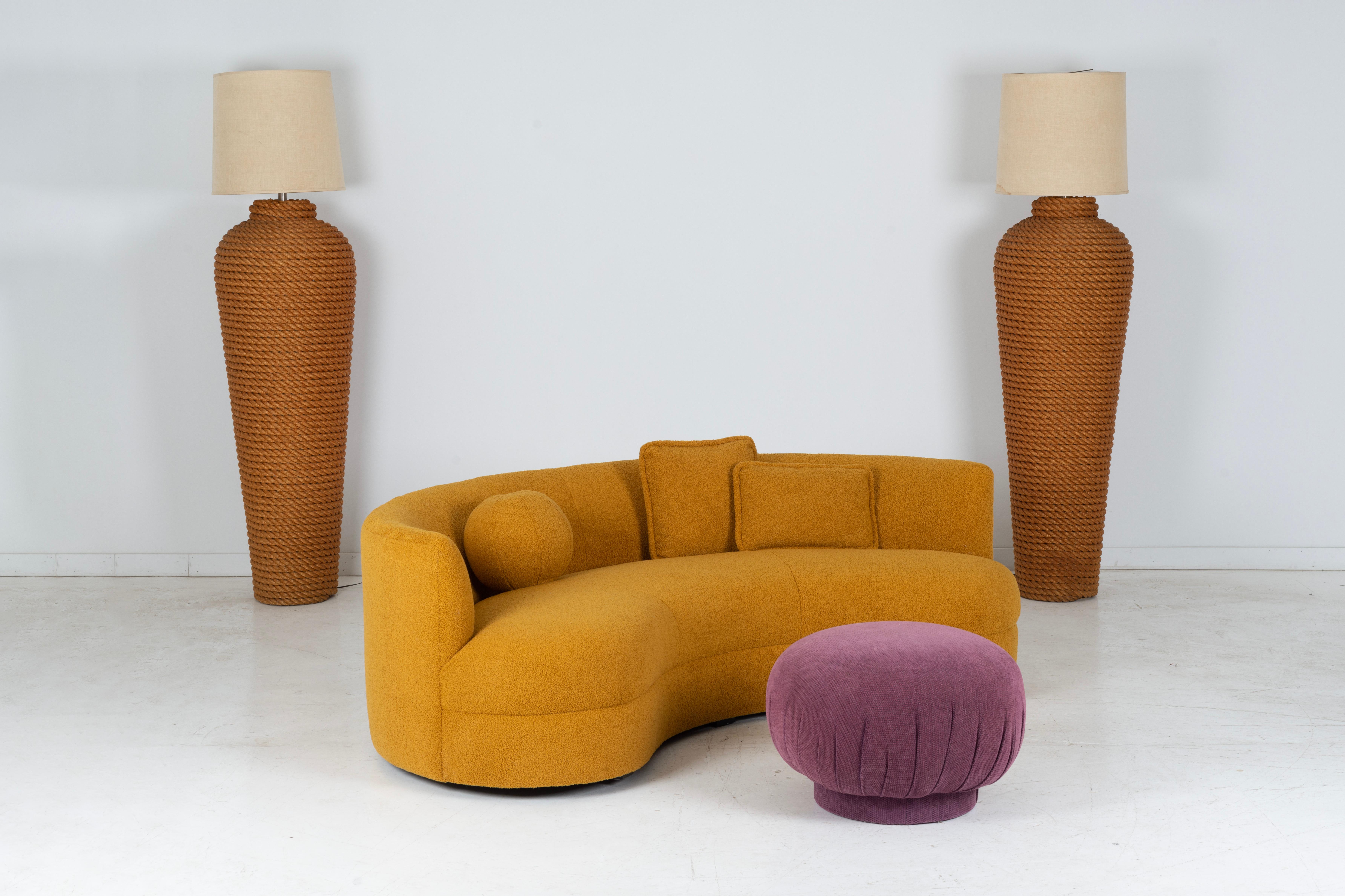 Post-Modern John Mascheroni Curved Sofa