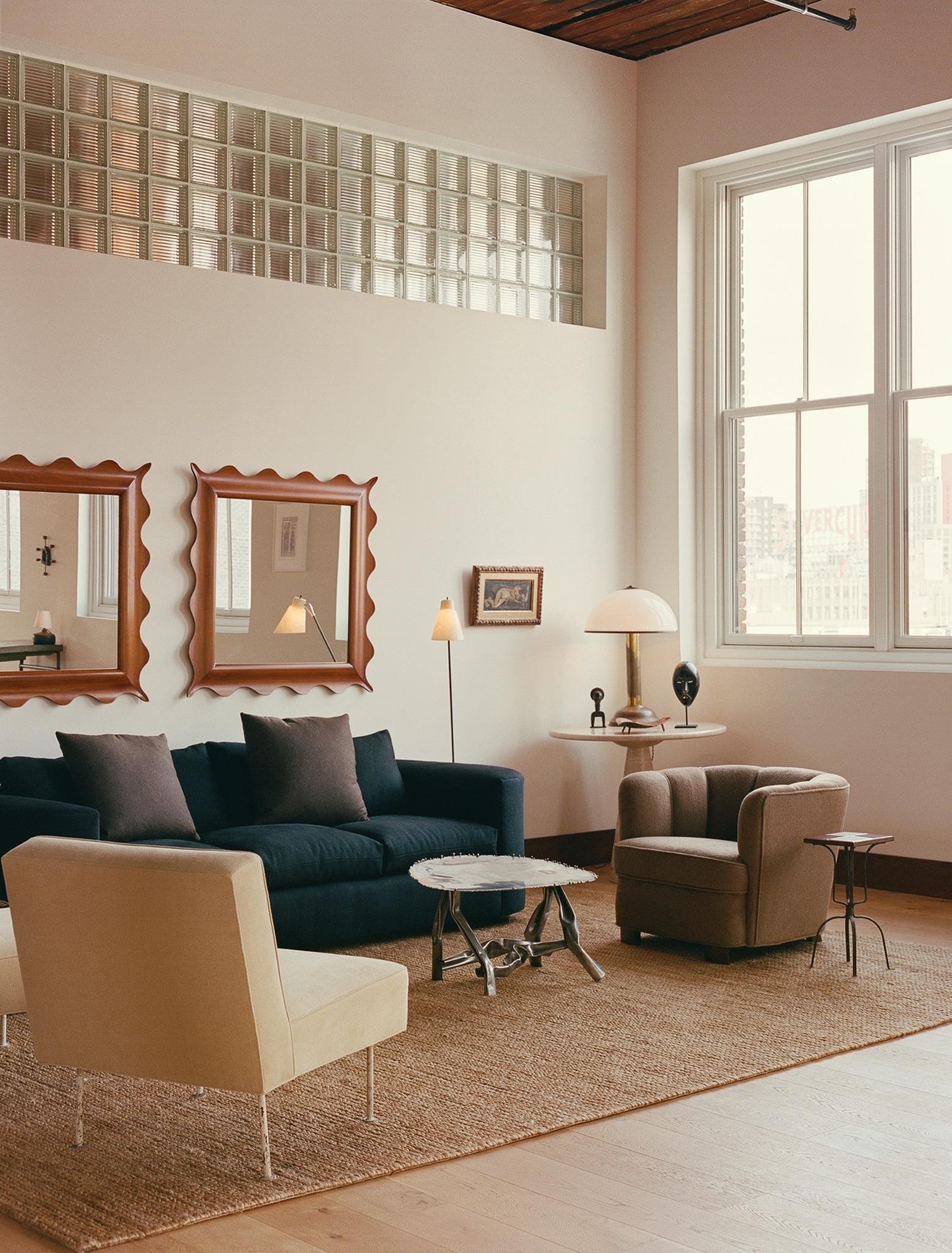 John Mascheroni For Swaim Black Canvas Sofa en venta 1