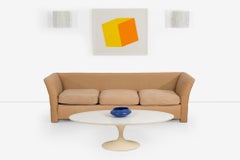 John Mascheroni for Swaim Furniture Quilted Tan Three Seat Sofa 1970's