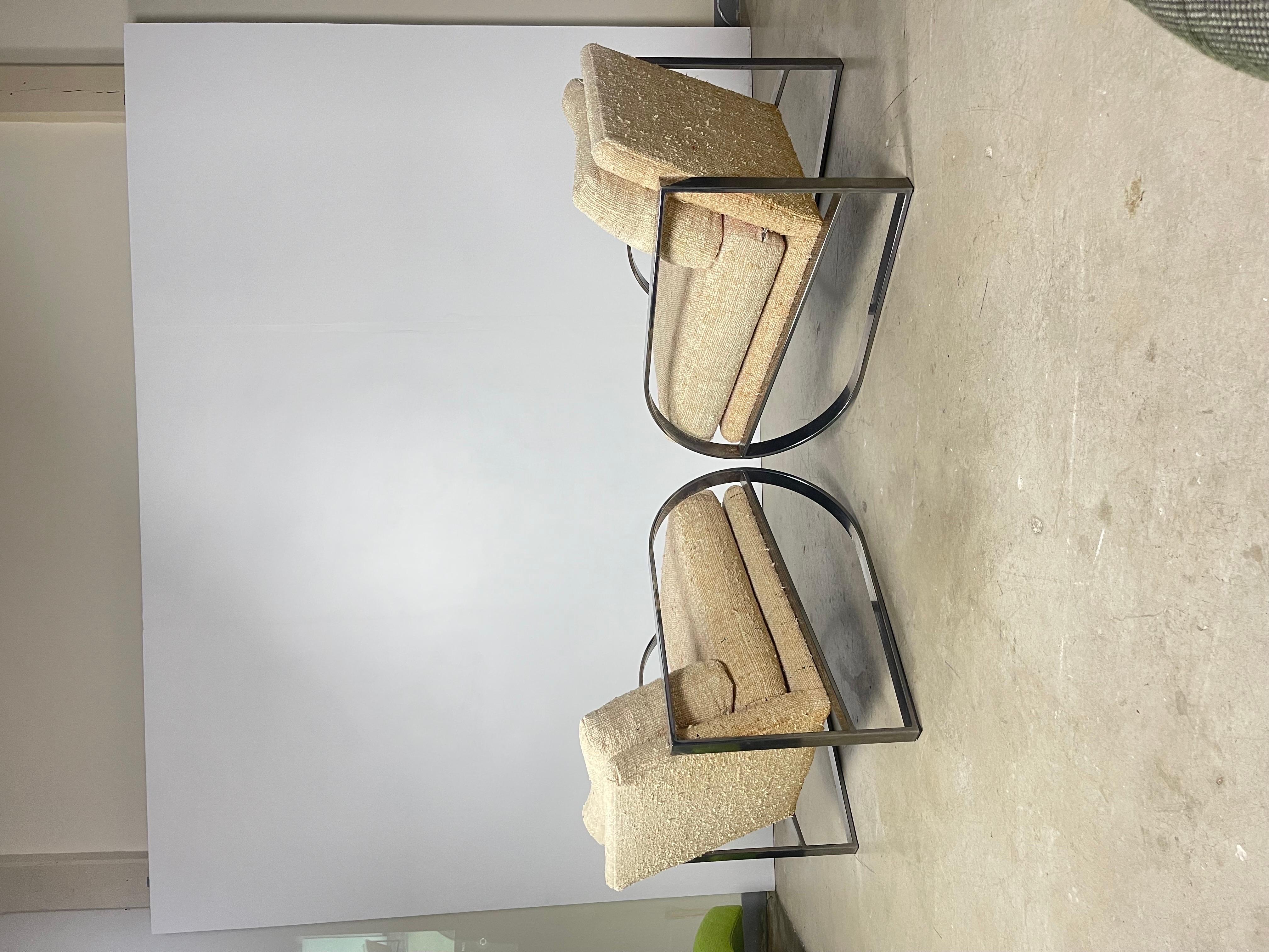 Mid-Century Modern John Mascheroni for Swaim Originals Chrome Chairs