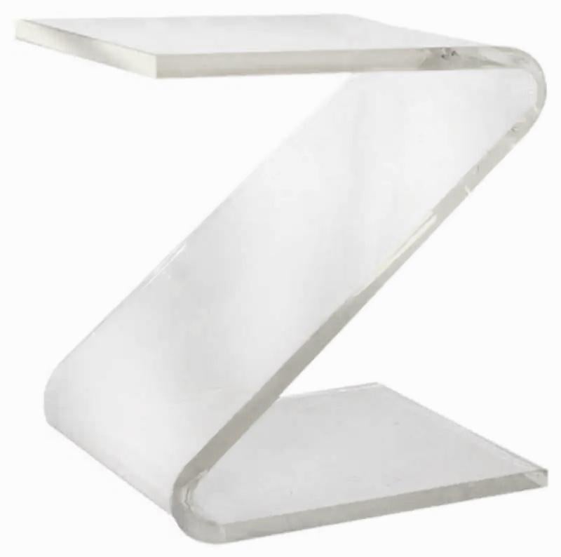 John Mascheroni Lucite Z-Form Side Tables (3 available) 3