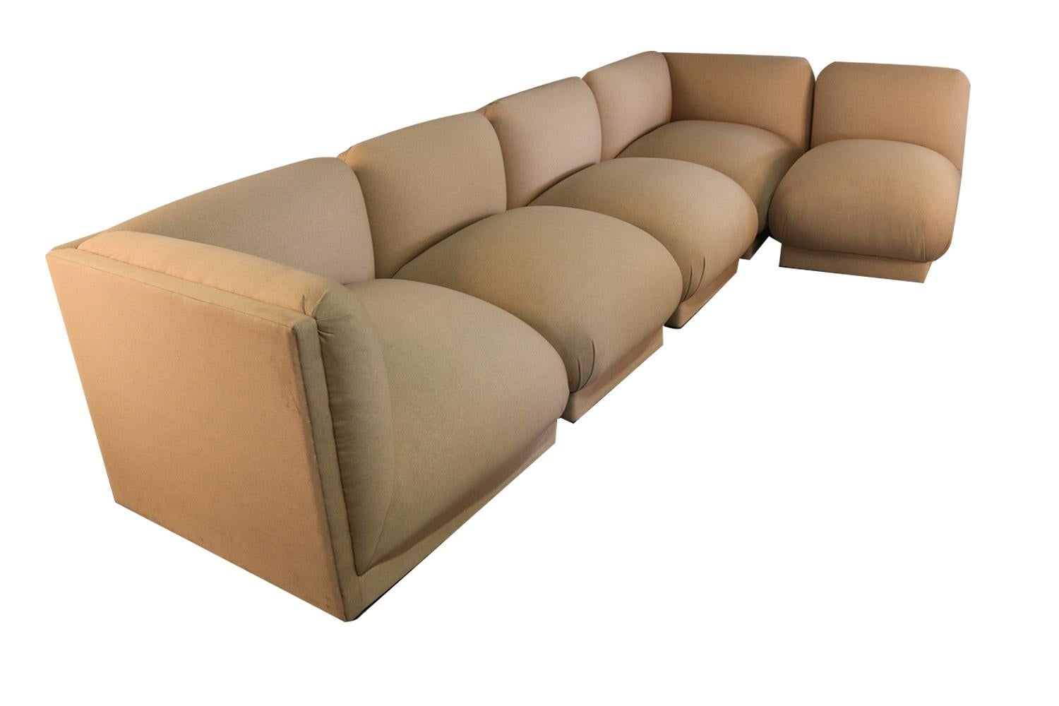 American John Mascheroni Modular Midcentury Sectional Sofa