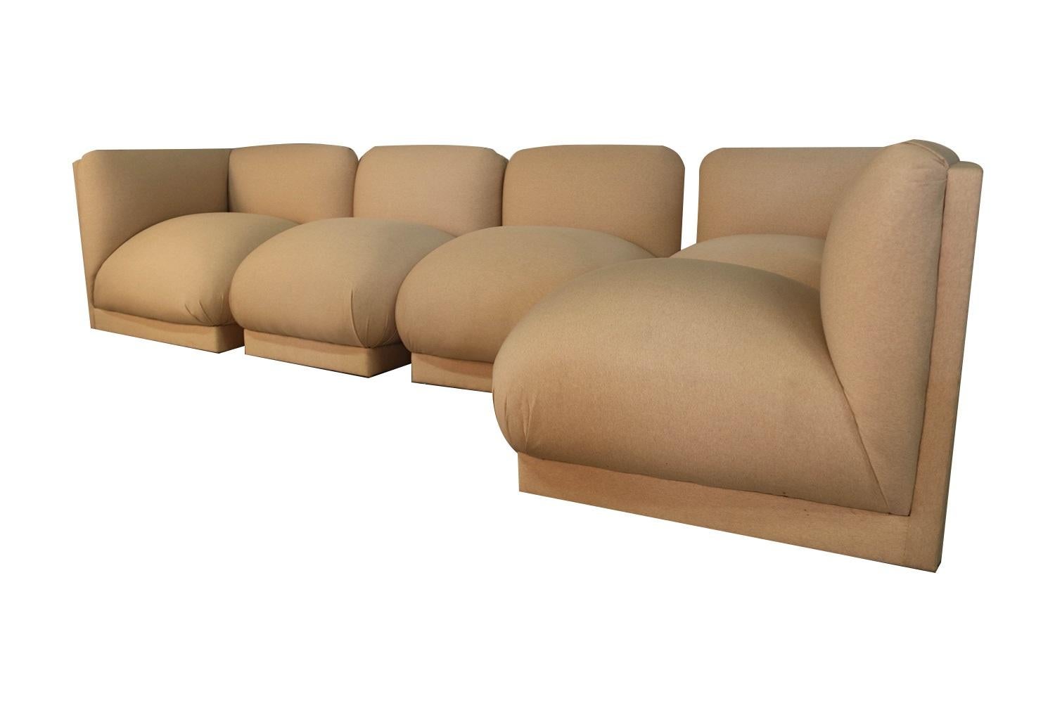 Late 20th Century John Mascheroni Modular Midcentury Sectional Sofa