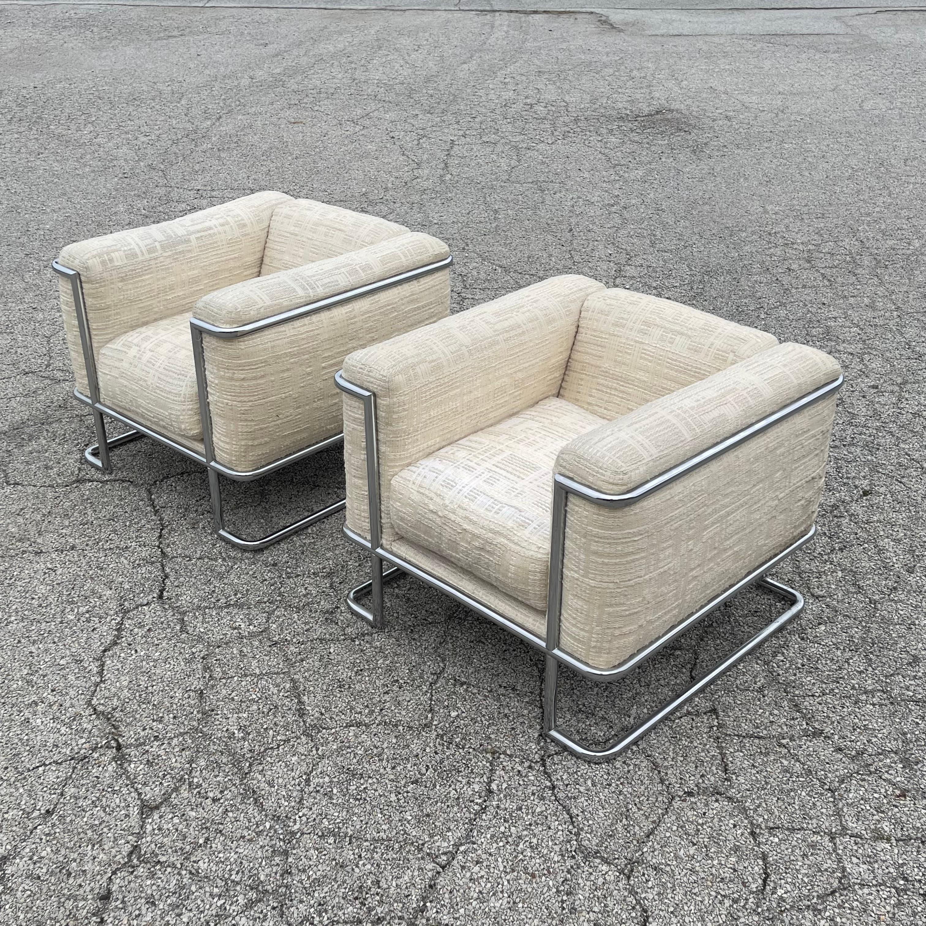 American John Mascheroni Pair of Lounge Chairs by Swaim Originals For Sale