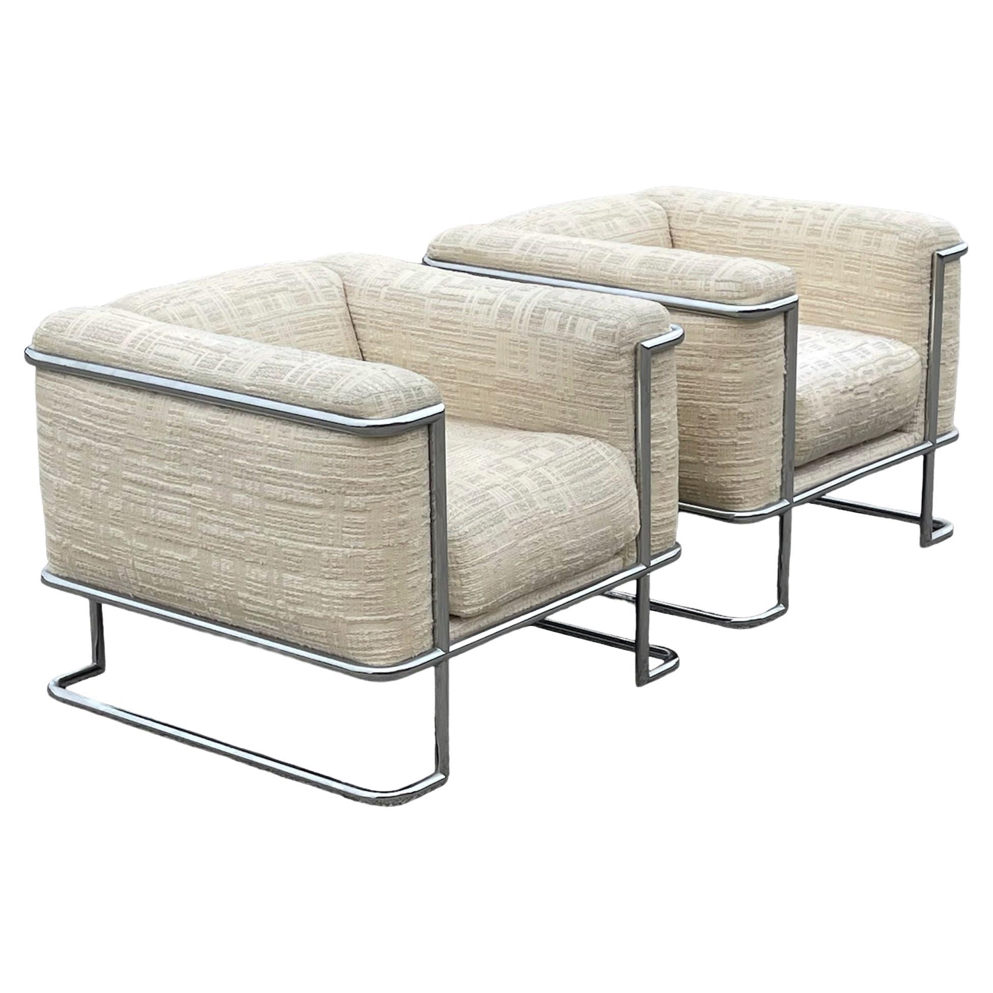 John Mascheroni Pair of Lounge Chairs by Swaim Originals For Sale