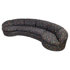 John Mascheroni Swaim Noir Multicolore Tissu Modern Sectional 2 pc Sofa 1980
