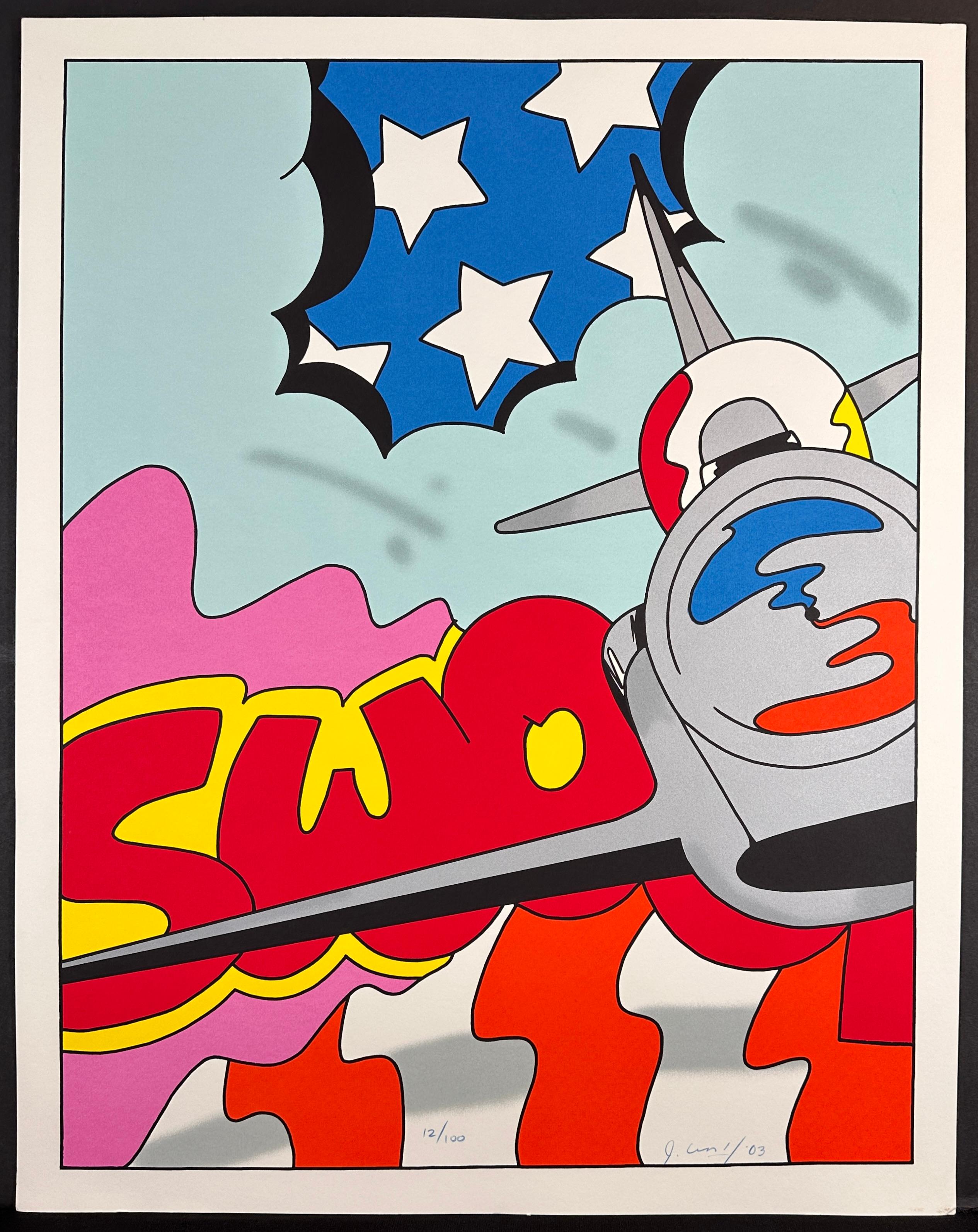 Abstract Print John Matos CRASH - American Thunderbird