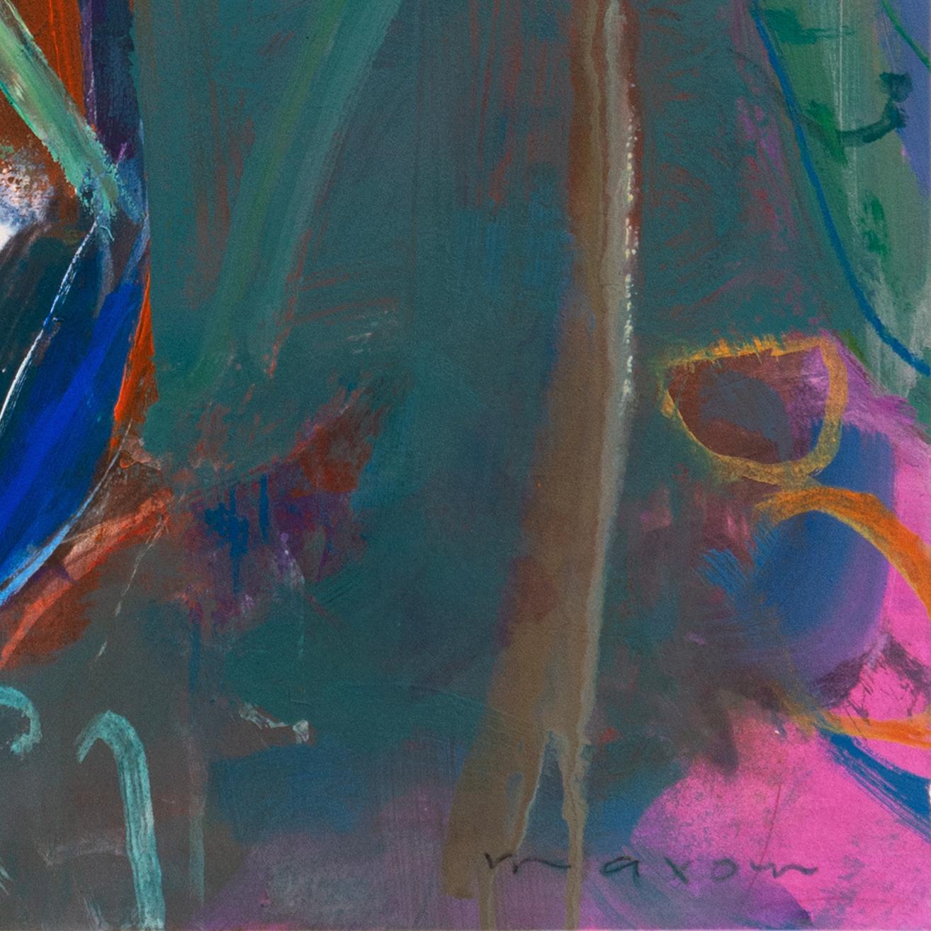 'White Iris', Paesaggio post-impressionista californiano, SJSU, Mount Madonna - Art di John Maxon