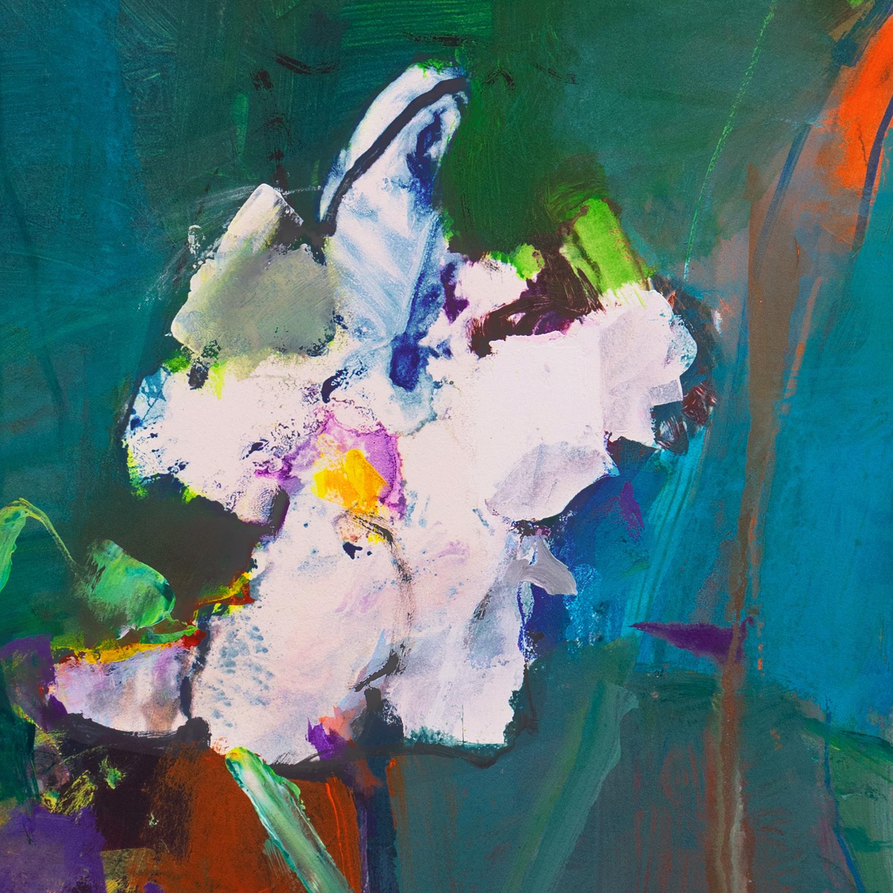 'White Iris', Paesaggio post-impressionista californiano, SJSU, Mount Madonna - Art Postimpressionismo di John Maxon