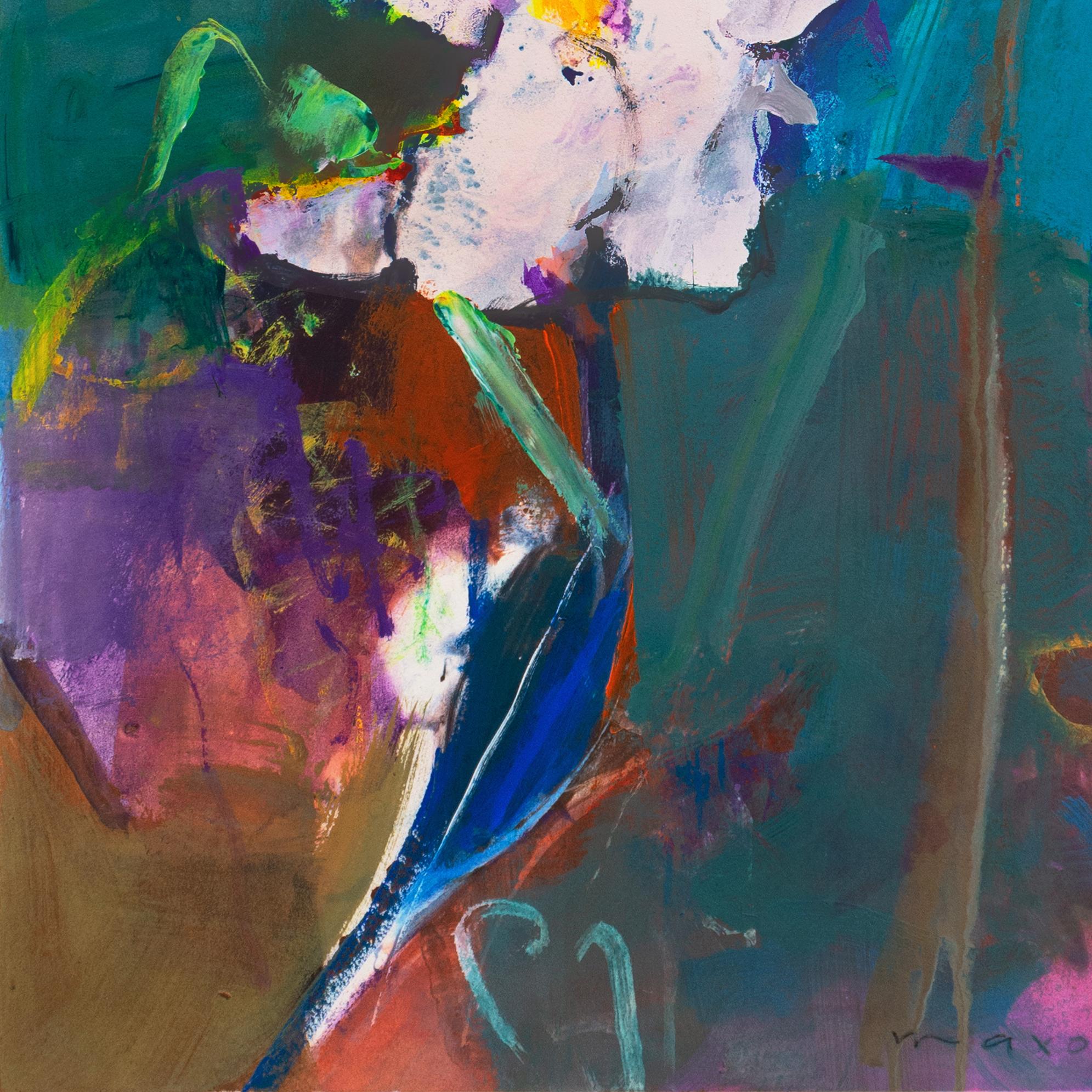 'White Iris', California Post-Impressionist Landscape, SJSU, Mount Madonna For Sale 1