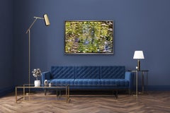 "Lilies & Ripples"- Colorful Photo, Spring Lily Pads, Sag Harbor NY