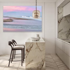 "Pink Surf"- Colorful Photo Shot on the Beach in Early Autumn Dusk