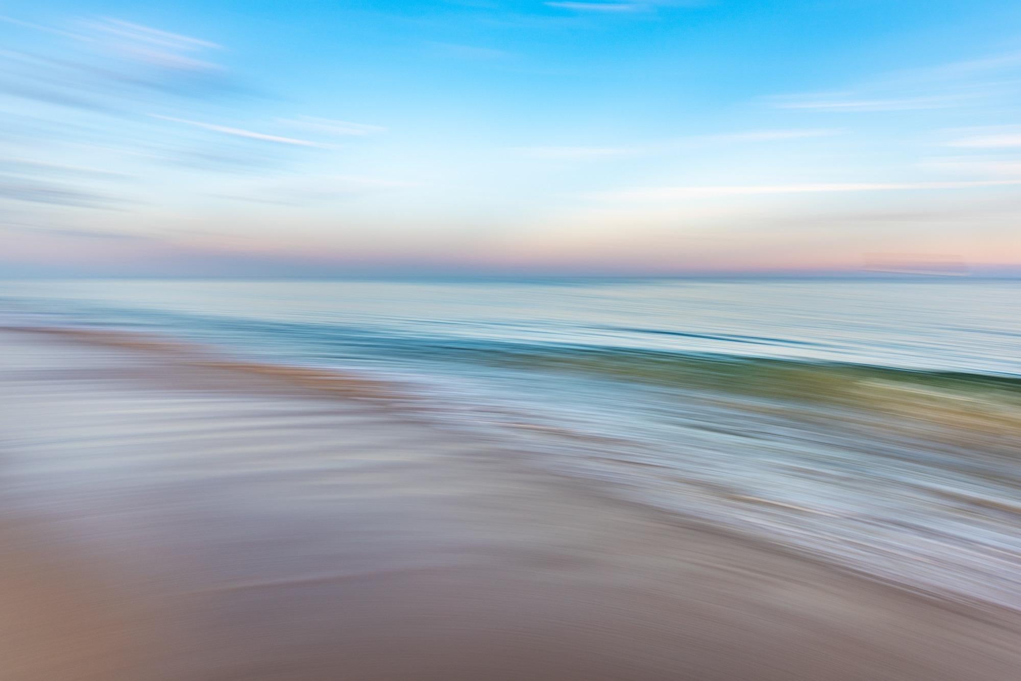 John Mazlish Landscape Photograph - "The Living Ocean"- Colorful Ocean Dusk Abstract