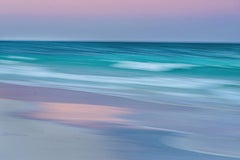 "Tulum Pastel"- Bright Colored Pastels, Ocean Dusk, Tulum Mexico