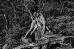 "Twin Flames"- Black and White Fine Art Nude Photo, Nature, Long Island, NY
