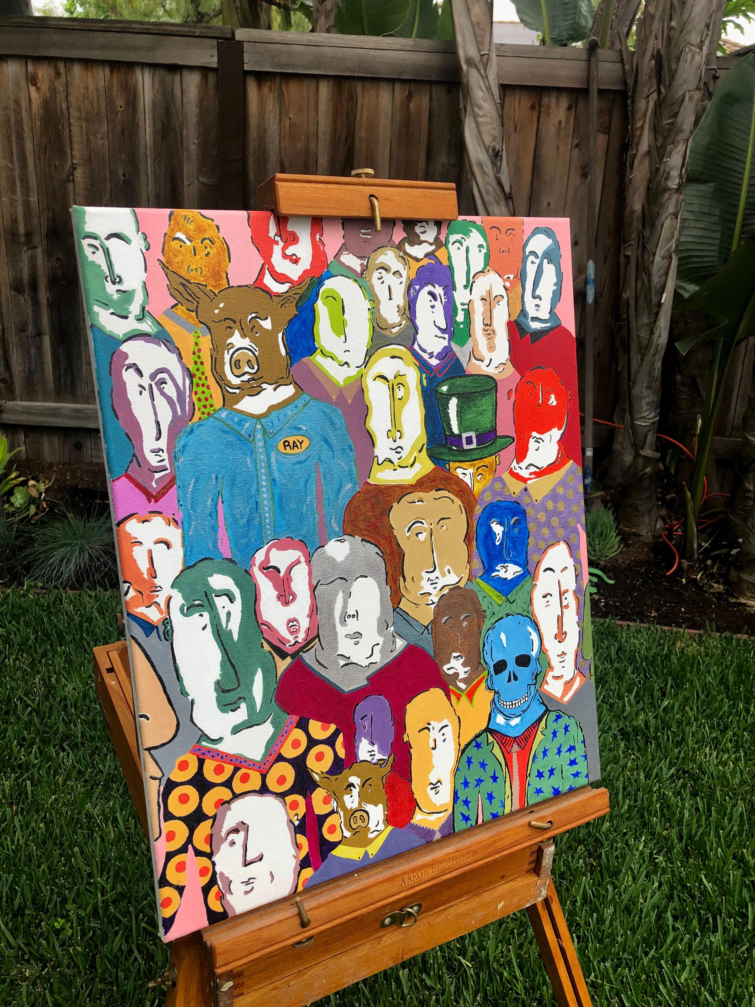Stazione della 14a strada - Oakland, dipinto originale - Painting di John McCabe
