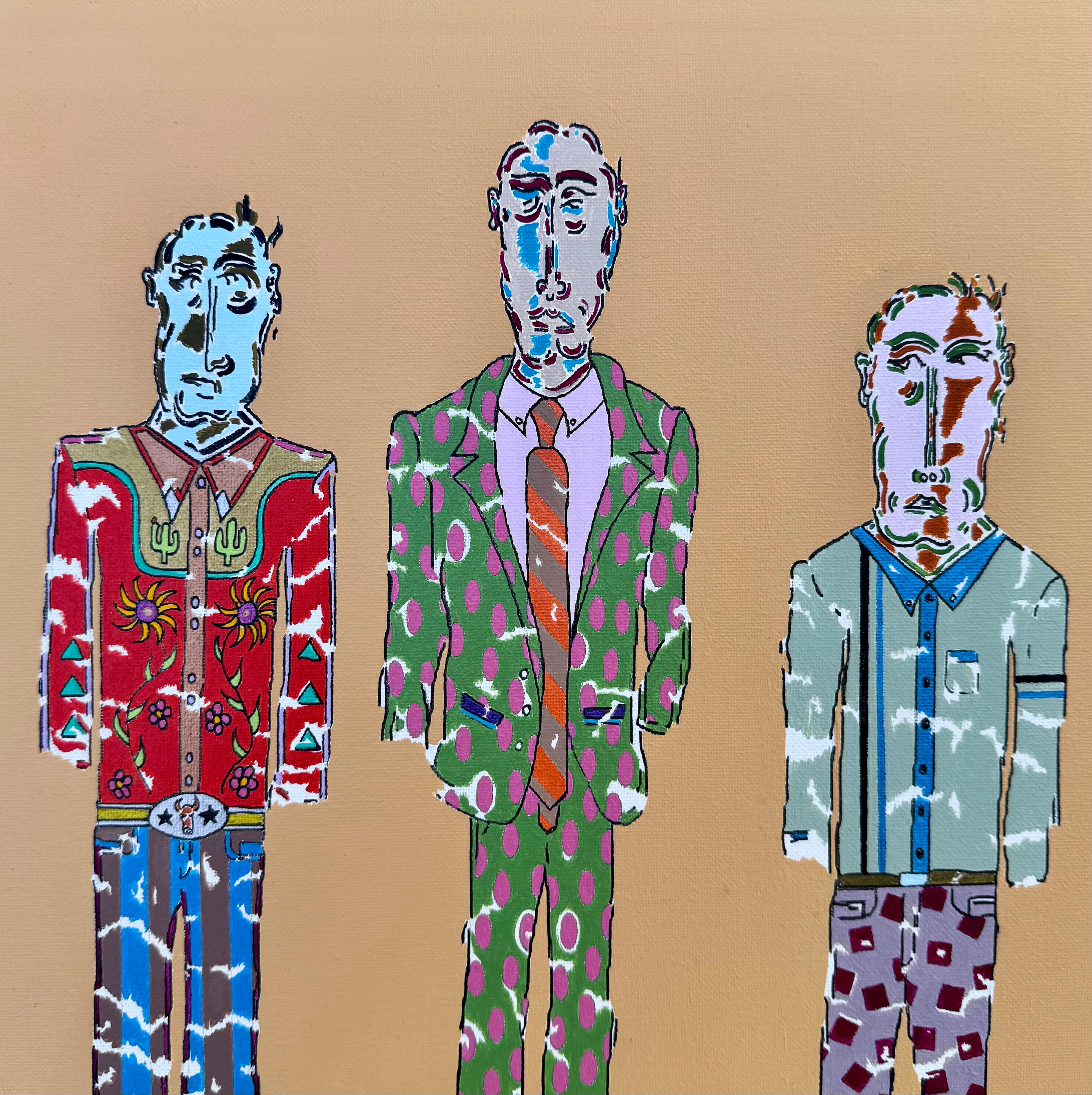 John McCabe Portrait Painting – Electrical Audio Trio, Originalgemälde