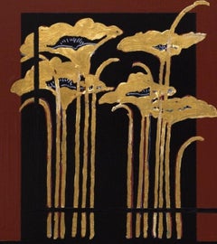 "Art Deco Garden" (2023) By John McCaw, Expressionist Mixed Media Painting