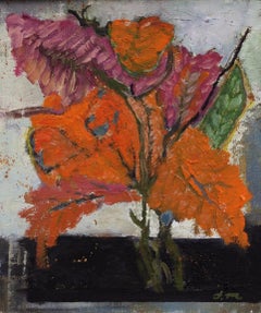 "Ramo" (2023) de John McCaw, pintura al óleo abstracta floral original
