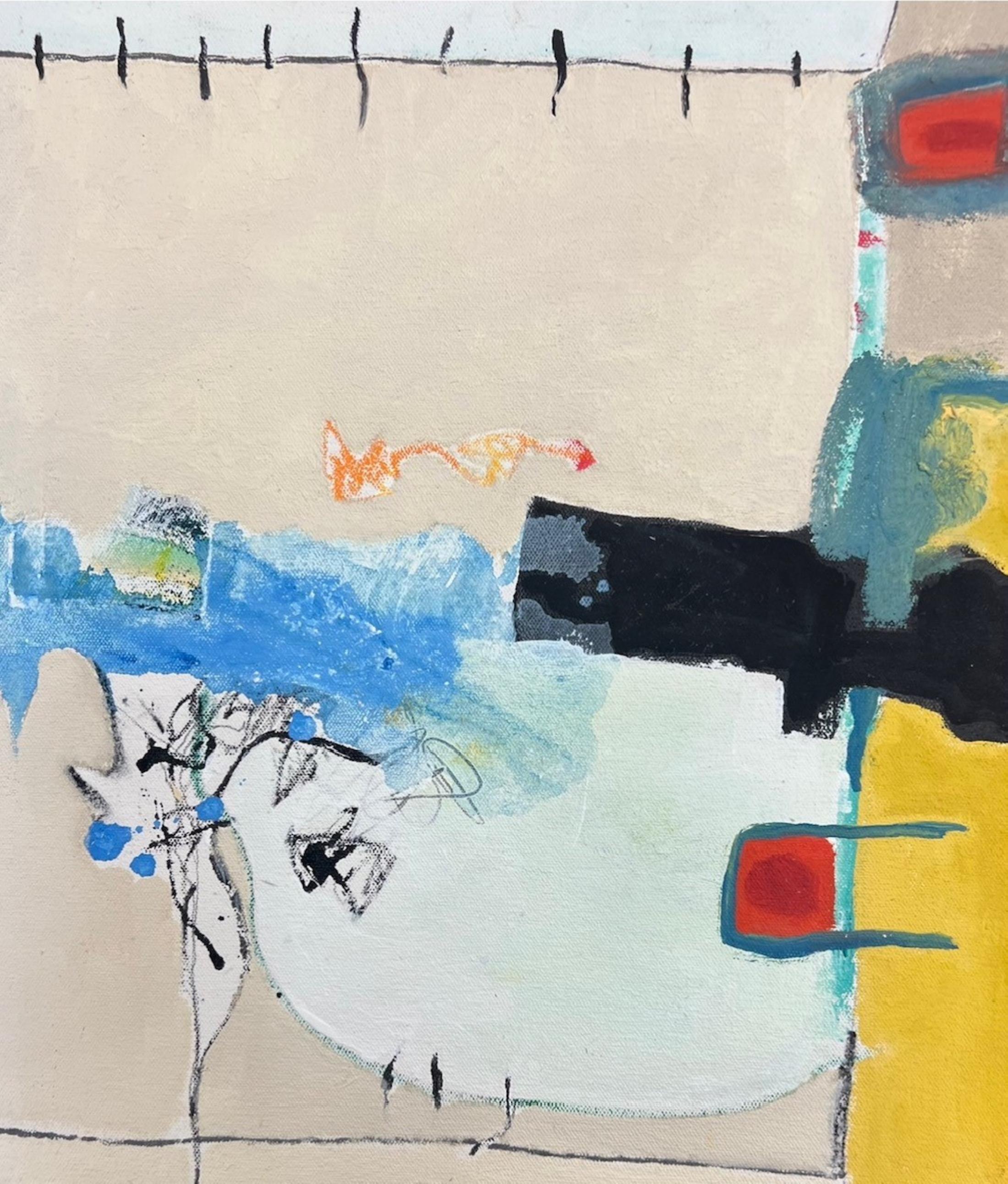 "In with a Slash" (2023) di John McCaws, pittura astratta ad olio su tela