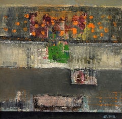 "Last Light" (2025) Abstract Figurative Oil and Mixed Media Painting on Canvas