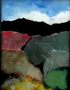 "Burrone" (2023) di John McCaws, Pittura ad olio astratta originale