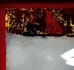 "Red Carpet" (2023) di John McCaws, Pittura ad olio astratta originale