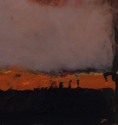 "Reflejo" (2024) de John McCaw, pintura al óleo abstracta original