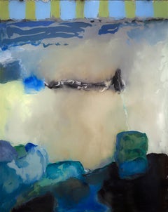 "Linea di cresta" (2021) di John McCaw, Acrilico astratto originale su plexiglass