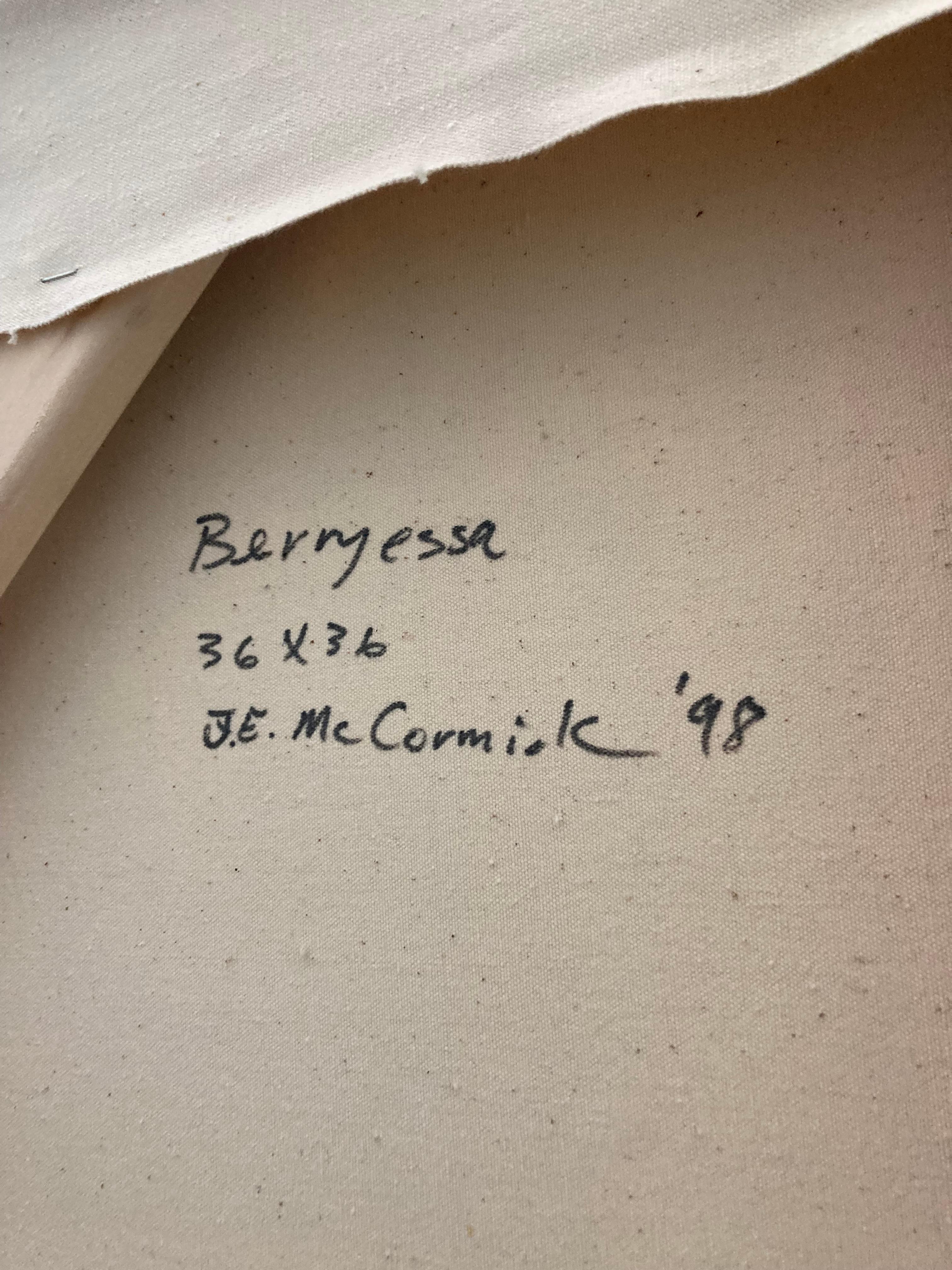 John McCormick (American, 20th century)
Berryessa, 1998
Oil on canvas
Signed, tiled and dated verso
36