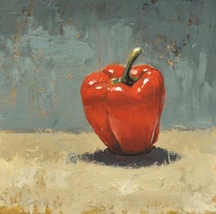 John McCormick, "Ode to Common Things, Pepper #2, " 2017, oil on panel, 12" x 12"