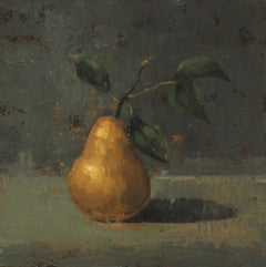 John McCormick, "Winter Pear, " 2017,  oil on panel, 12" x 12"