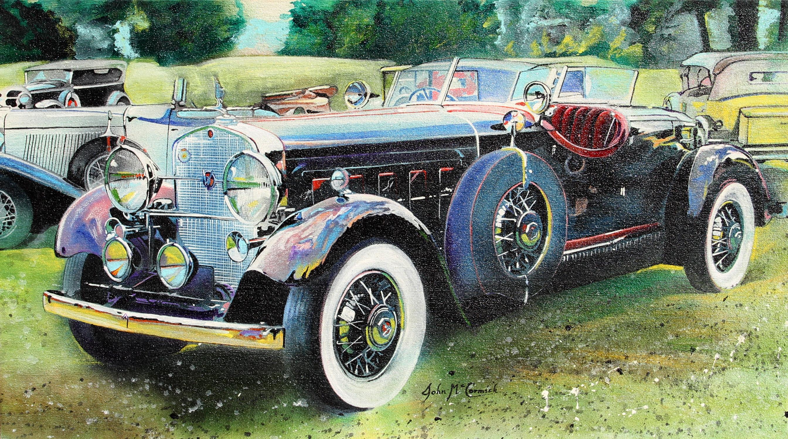 Artiste : John McCormick, américain
Titre : Rolls Royce
Année : 1983
Médium : Huile sur toile
Taille : 18 in. x 32 in. (45,72 cm x 81,28 cm)

