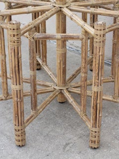 John McGuire Octagonal Spotted Bamboo Dining Table Base