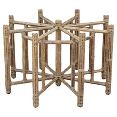 Used John McGuire Octagonal Spotted Bamboo Dining Table Base