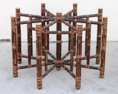 John McGuire Organic Modern Bamboo Dining Table Base for Glass Top