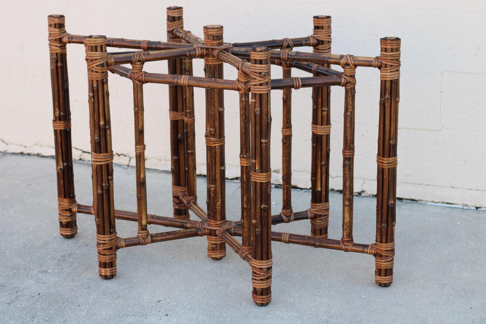 John McGuire Organic Modern Bamboo Dining Table Base 11