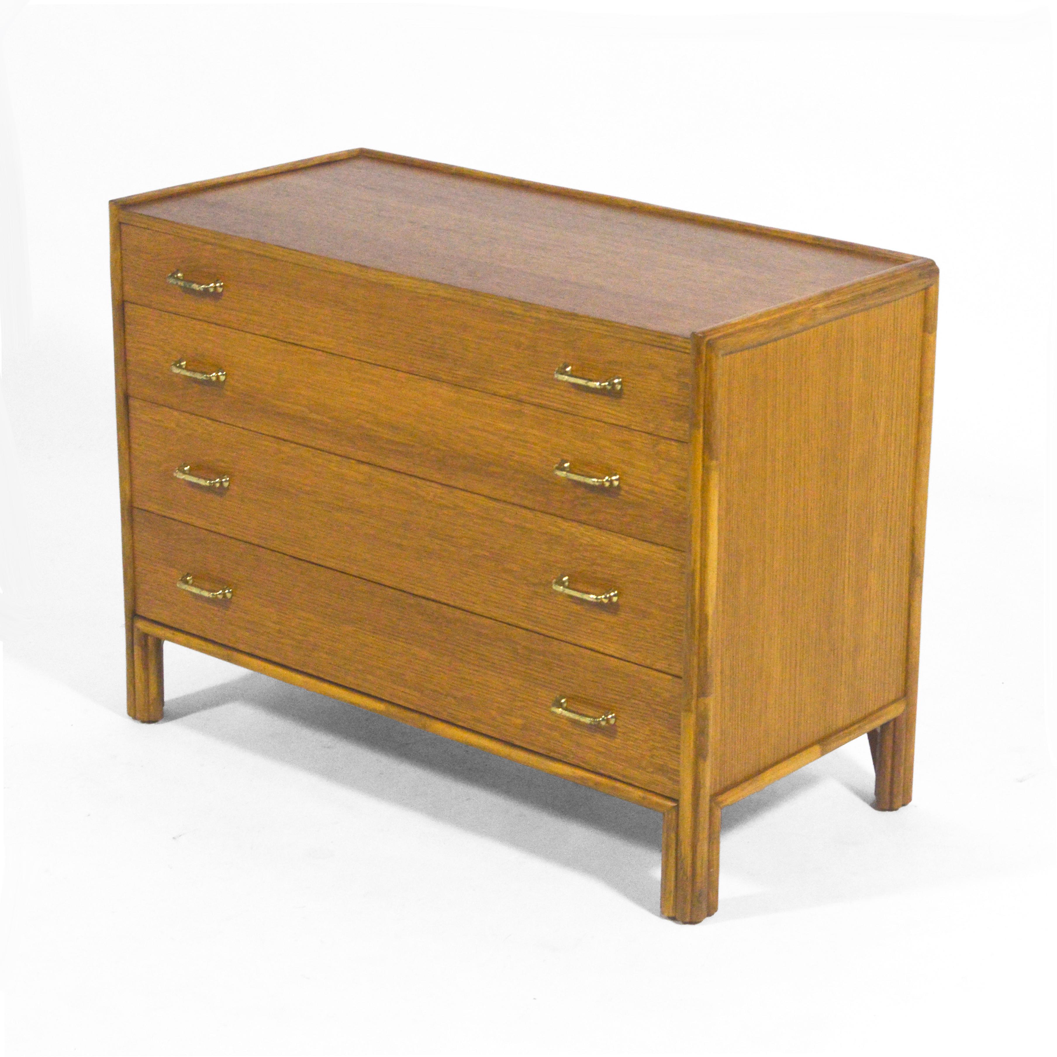 American John McGuire Rattan and Oak Chest For Sale