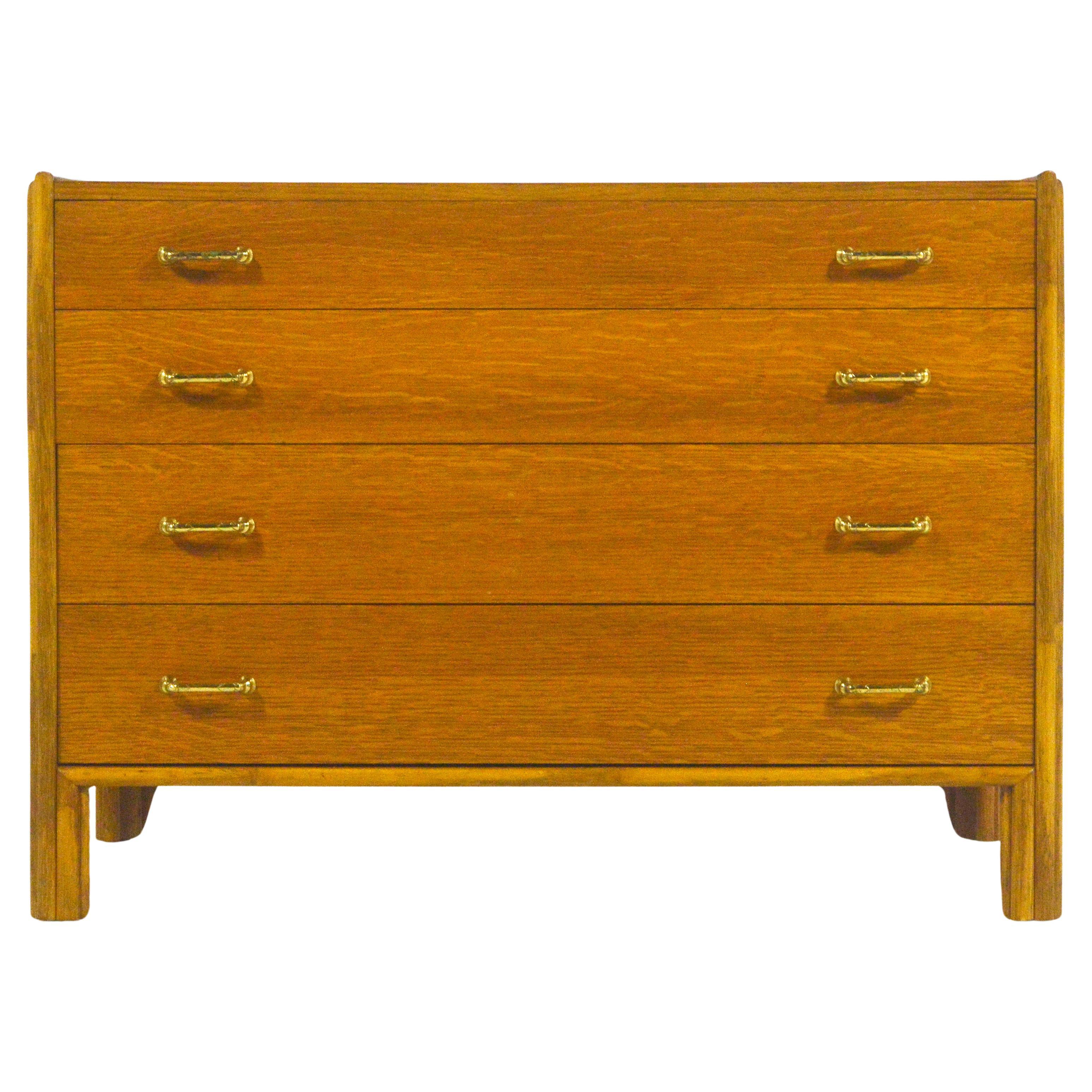 John McGuire Rattan and Oak Chest For Sale