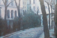 Original 1970'S interesting impressionist oil painting LONDON STREET SCENE