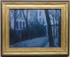 Original 1970'S interesting impressionist oil painting LONDON STREET SCENE
