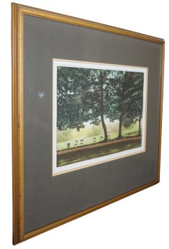 John McNulty Jardins de Luxembourg II Aquatint Etching Landscape Gardens