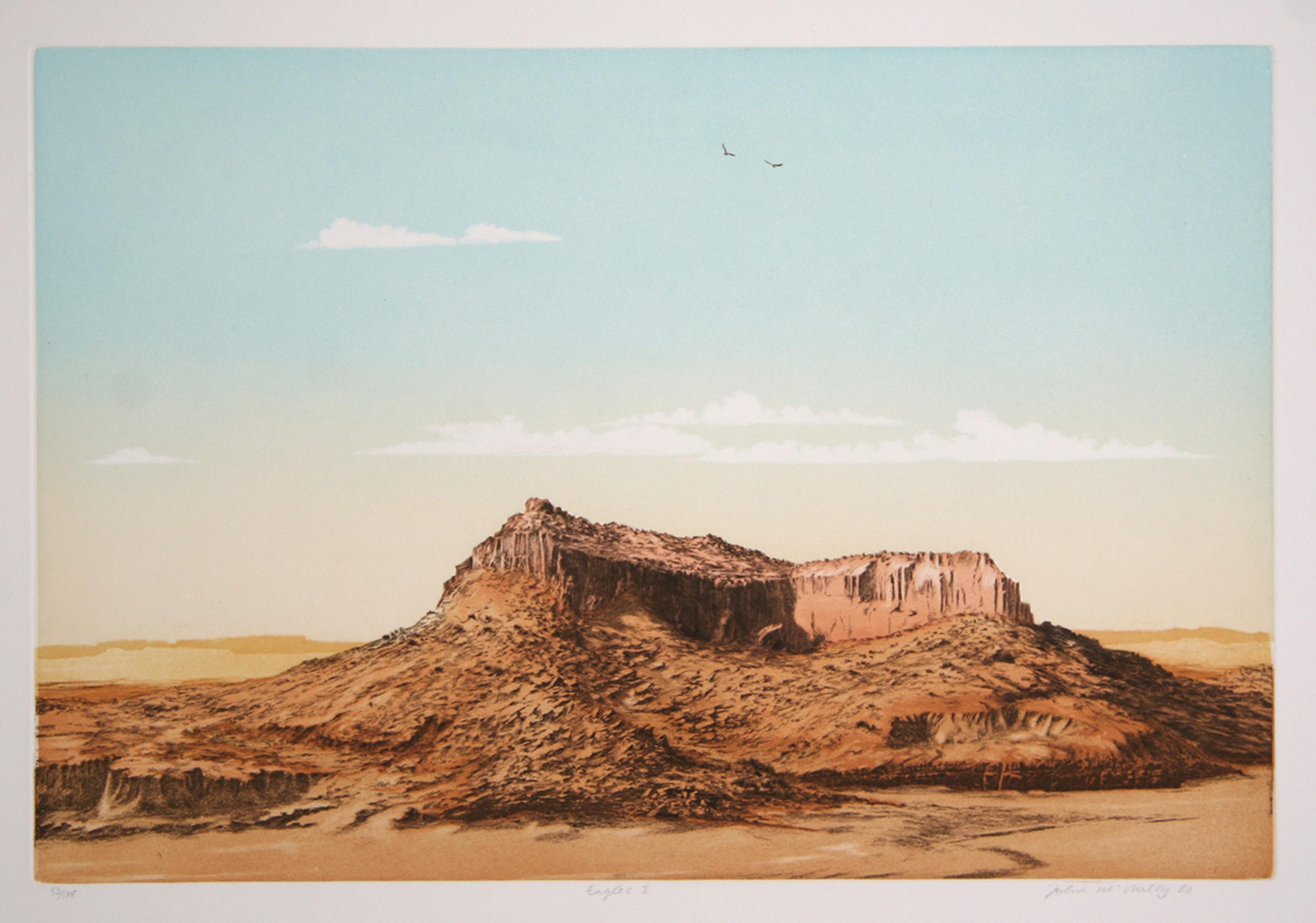 Eagles I, American Realist Etching with Aquatint by John McNulty