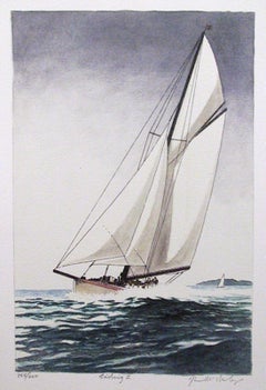 Sailing 2, lithographie réaliste américaine de John McNulty