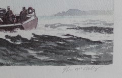 Sailing 3, American Realist Lithograph by John McNulty
