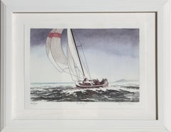 Sailing 3, lithographie réaliste américaine de John McNulty